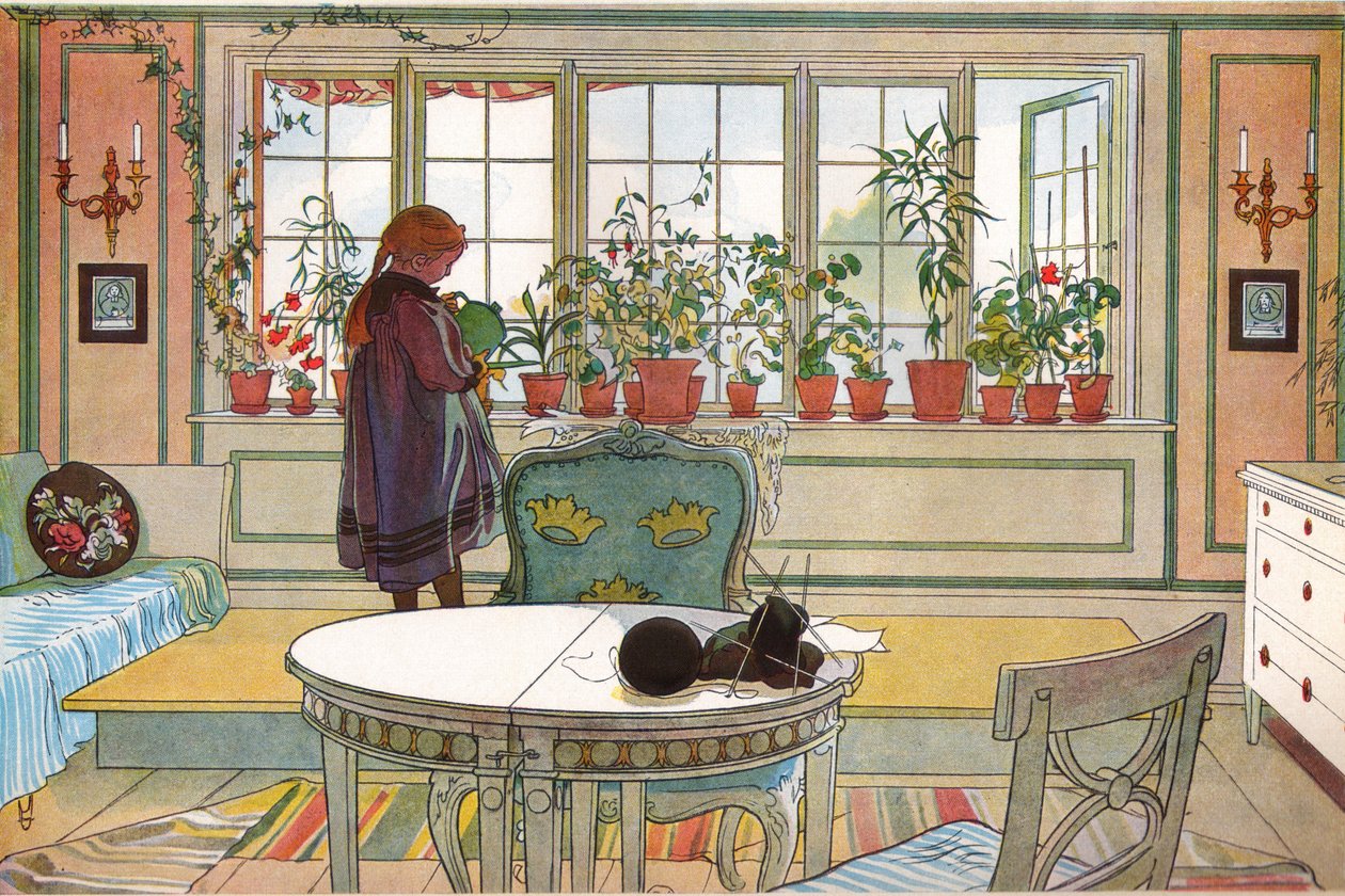 カール ラーション ／Carl Larsson／ プレート／窓辺の花／B＆G 窓辺の花 | カール・ラーソン